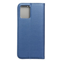 Atverčiamas dėklas, skirtas Motorola G54 5G Smart Case Book, tamsiai mėlynas