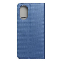 Atverčiamas dėklas, skirtas Oppo A18 / A38 Smart Case Book, tamsiai mėlynas Atverčiamas dėklas, skirtas Oppo A18 / A38 Smart Case Book, tamsiai mėlynas