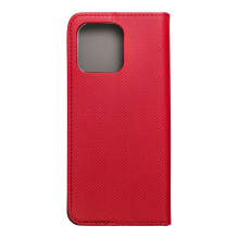 Atverčiamas dėklas, skirtas Motorola E15 Smart Case Book, raudonas Atverčiamas dėklas, skirtas Motorola E15 Smart Case Book, raudonas