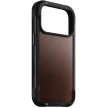 NOMAD tvirtas odinis dėklas iPhone 17 Pro Max, kaimiško rudo atspalvio, Horween NOMAD tvirtas odinis dėklas iPhone 17 Pro Max, kaimiško rudo atspalvio, Horween