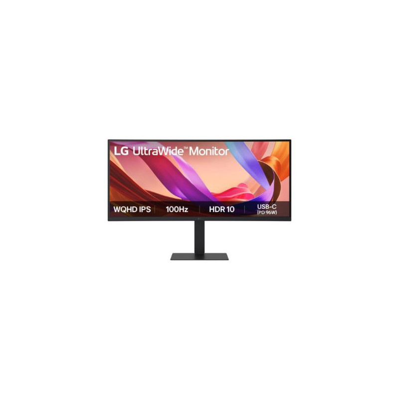 LG 34" 21:9 UltraWide WQHD (3440x1440) IPS Monitor HDR10 with sRGB 99% (Typ.) All-in-one USB-C Connectivity