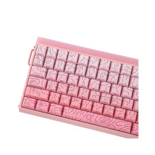HERO84 HE PINK+Gradient+Contour Dragon King RGB AULA gasket keyboard