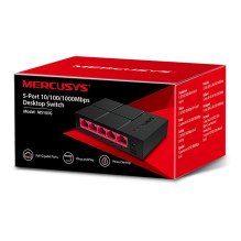Tinklo Jungiklis - Mercusys 5-Port Gigabit Ethernet Jungiklis 10 Gbit / s Stalo Juodas Tinklo Jungiklis - Mercusys 5-Port Gigabit Ethernet Jungiklis 10 Gbit / s Stalo Juodas