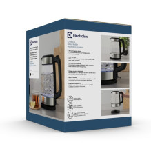 Elektrinis virdulys - Electrolux E4GK1-4GB 1.7L 2200W Nerūdijančio Plieno Ir Stiklo Juoda Elektrinis virdulys - Electrolux E4GK1-4GB 1.7L 2200W Nerūdijančio Plieno Ir Stiklo Juoda