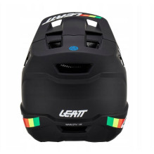 Pilno Veido Dviračių Šalmas - Leatt MTB Gravity 1.0 V23, MIPS, Nuimamas Žandikaulio Apsaugas, Juoda 57-58cm