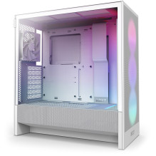 Kompiuterio Korpusas - NZXT H5 Flow RGB, 3 Priekiniai Ventiliatoriai, 360 mm Radiatorius, Baltas
