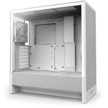Kompiuterio Korpusas - NZXT H5 Flow Midi Tower, Grūdintas Stiklas, Palaiko EATX / ATX, Balta