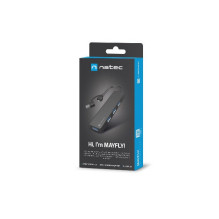 USB Hub - Natec Hub USB-C 3.0 Mayfly 4-Port 5000 Mbit / s Juodas