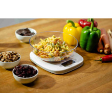 Virtuvinės Svarstyklės - Zelmer ZKS1450 5kg Talpa, 1g Tikslumas, Jutiklinis Valdymas Baltas