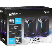 Garsiakalbis - Defender Rocket 2.0 6W RMS USB Maitinami Garsiakalbiai 80-20000 Hz Juodas Garsiakalbis - Defender Rocket 2.0 6W RMS USB Maitinami Garsiakalbiai 80-20000 Hz Juodas