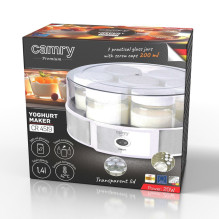 Namų ir virtuvės prietaisai - Adler Camry Premium CR 4519 Jogurto gaminimo aparatas 1.4L 20W Baltas