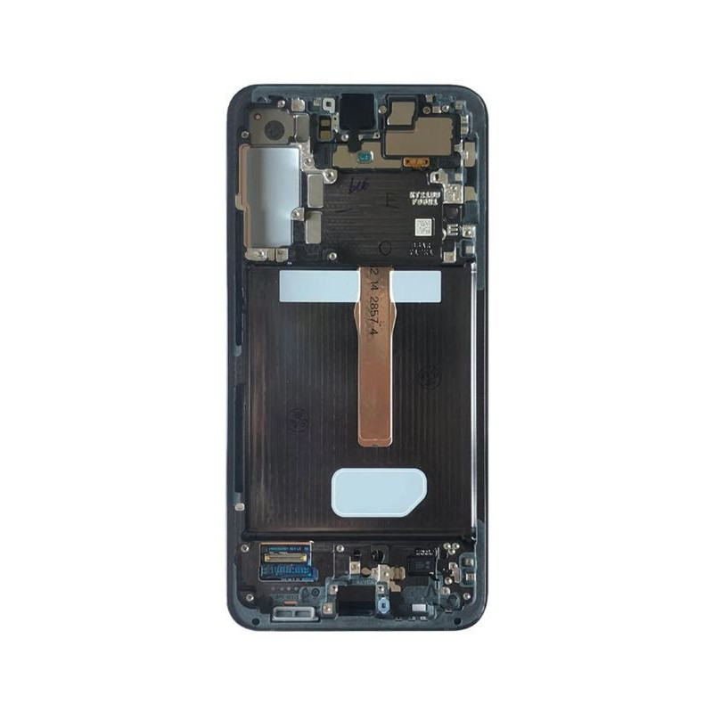 LCD screen Samsung S906 S22 Plus with touch screen and frame Graphite original (service pack)