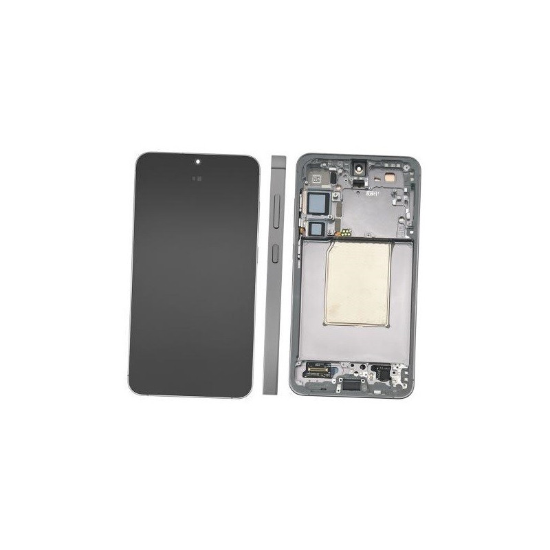 LCD screen Samsung S936 S25 Plus with touch screen and frame Silver Shadow / Light Grey original (assembled service pack