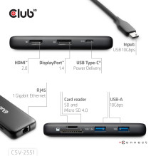 NB ACC DOCKING STATION 8IN1 / USB-C 100W CSV-2551 CLUB3D