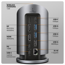 I / O HUB USB-C 9IN1 WRL / 0.6M HMC-WL9 AXAGON