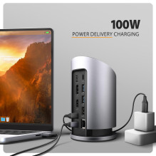 I / O HUB USB-C 9IN1 WRL / 0.6M HMC-WL9 AXAGON