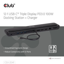 NB ACC įkrovimo stotelė 12in1 / USB-C 100W CSV-2541 CLUB3D