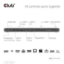 NB ACC įkrovimo stotelė 12in1 / USB-C 100W CSV-2541 CLUB3D
