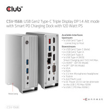 NB ACC DOCKING STATION / USB-C 120W CSV-1568 CLUB3D