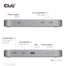 I / O HUB THUNDERBOLT 5IN1 / 180W CSV-2563 CLUB3D