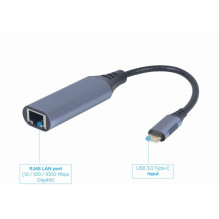 I / O ADAPTER USB-C TO LAN / GREY A-USB3C-LAN-01 GEMBIRD I / O ADAPTER USB-C TO LAN / GREY A-USB3C-LAN-01 GEMBIRD