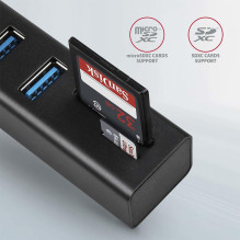 I / O HUB USB3.2 3P SD / MICROSD / 0.2M HMA-CR3A AXAGON