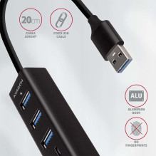 I / O HUB USB3.2 3P SD / MICROSD / 0.2M HMA-CR3A AXAGON