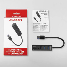 I / O HUB USB3.2 3P SD / MICROSD / 0.2M HMA-CR3A AXAGON