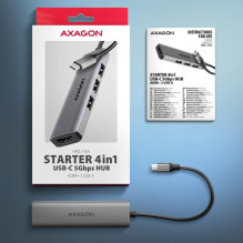 I / O HUB USB-C 4IN1 / 0.15M HMC-H3A AXAGON