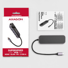 I / O HUB USB-C 6IN1 / 0.2M HMC-6GL AXAGON