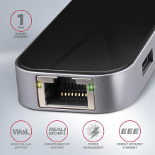 I / O HUB USB-C 6IN1 / 0.2M HMC-6GL AXAGON