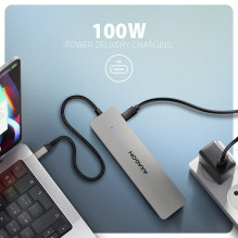 I / O HUB USB-C 7IN1 DUAL 4K / 0.15M HMC-7HX2 AXAGON