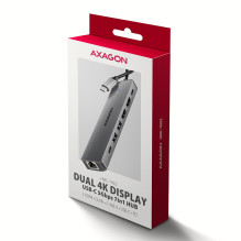 I / O HUB USB-C 7IN1 DUAL 4K / 0.15M HMC-7HX2 AXAGON