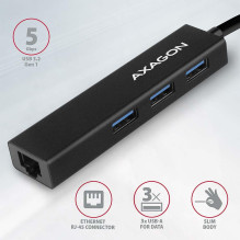 I / O HUB USB3.2 3PORT GLAN / 0.2M HMA-GL3A AXAGON
