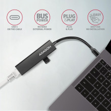 I / O HUB USB-C 4PORT GLAN / 0,2M HMC-GL3A AXAGON