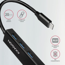I / O HUB USB-C 4PORT GLAN / 0,2M HMC-GL3A AXAGON