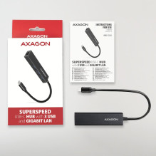 I / O HUB USB-C 4PORT GLAN / 0,2M HMC-GL3A AXAGON