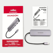 I / O HUB USB-C 5IN1 / 0.2M HMC-HCR3A AXAGON