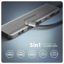 Įvesties / išvesties šakotuvas USB-C 5IN1 / 1M HMC-5H AXAGON
