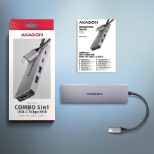 I / O HUB USB-C 5IN1 / 0,15M HMC-5H60 AXAGON