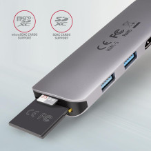 I / O HUB USB3.2 5IN1 / 0.2M HMC-5 AXAGON