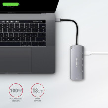 I / O HUB USB-C 6IN1 SATA M.2 / 0,18M HMC-6M2 AXAGON