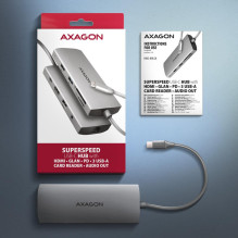 I / O HUB USB-C 9IN1 5GBPS / 0.2M HMC-8HLSA AXAGON
