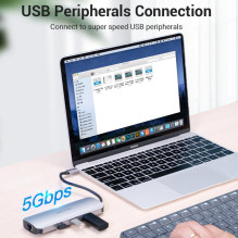 USB-C I/O ŠAKOTUVAS / 0,15 M LAIDAS TOLHB VENTIONE USB-C I/O ŠAKOTUVAS / 0,15 M LAIDAS TOLHB VENTIONE
