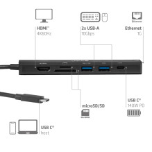 I / O HUB 7IN1 USB-C HDMI / 140W CSV-2555 CLUB3D I / O HUB 7IN1 USB-C HDMI / 140W CSV-2555 CLUB3D