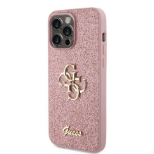 Guess GUHCP15LHG4SGP iPhone 15 Pro 6.1" pink / pink hardcase Glitter Script Big 4G