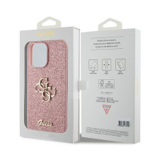 Guess GUHCP15LHG4SGP iPhone 15 Pro 6.1" pink / pink hardcase Glitter Script Big 4G