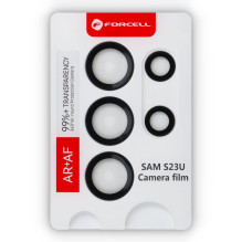 Samsung S23 Ultra Forcell Premium kameros stiklas, juodas Samsung S23 Ultra Forcell Premium kameros stiklas, juodas