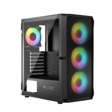 Computer Case - Logic PORTOS ARGB Midi Tower, Black