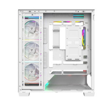 Case - MODECOM VOLCANO STELLAR PLUS ARGB MIDI tower ATX Micro-ITX white